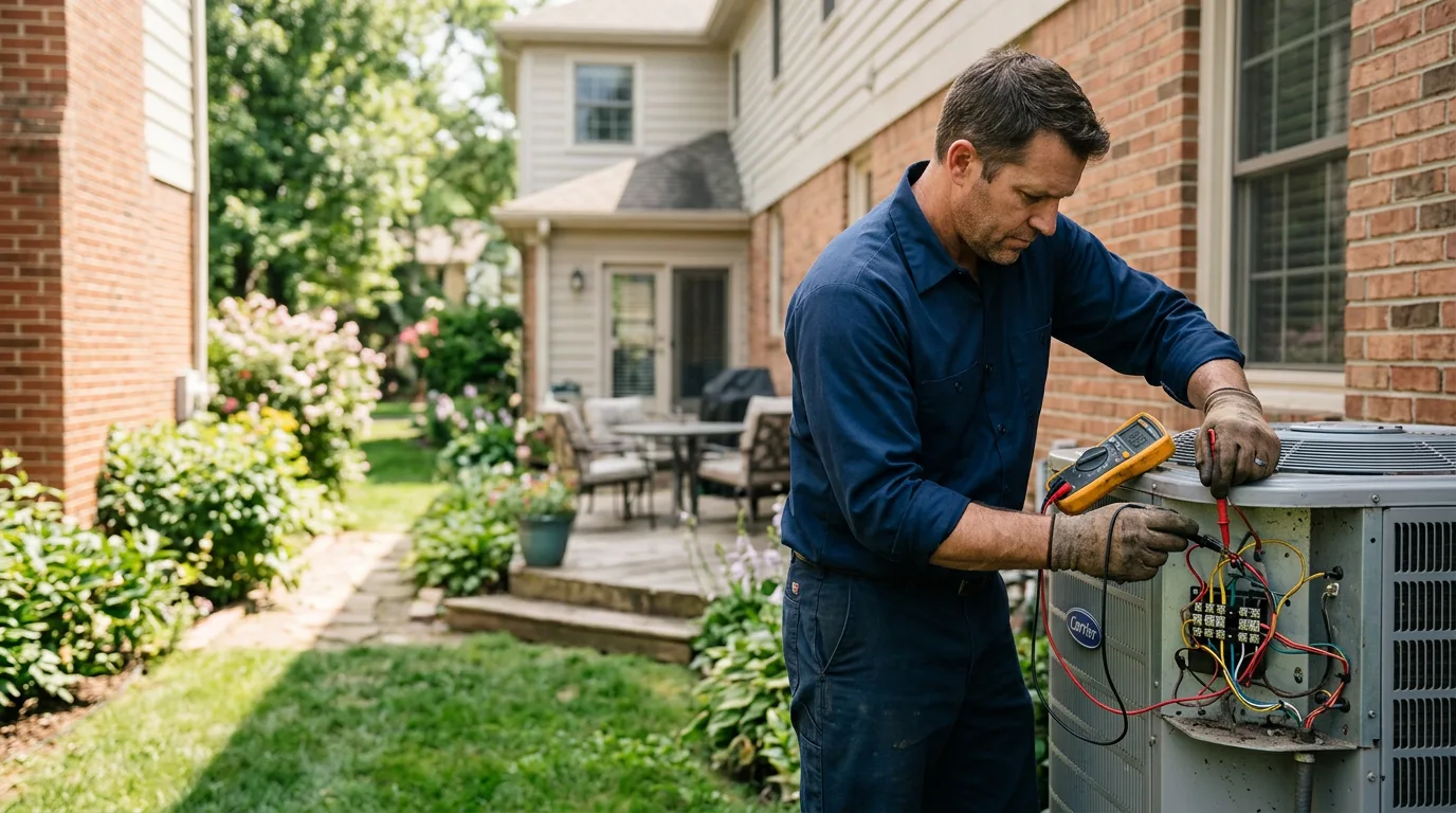 HVAC technician working near Caseyville, IL